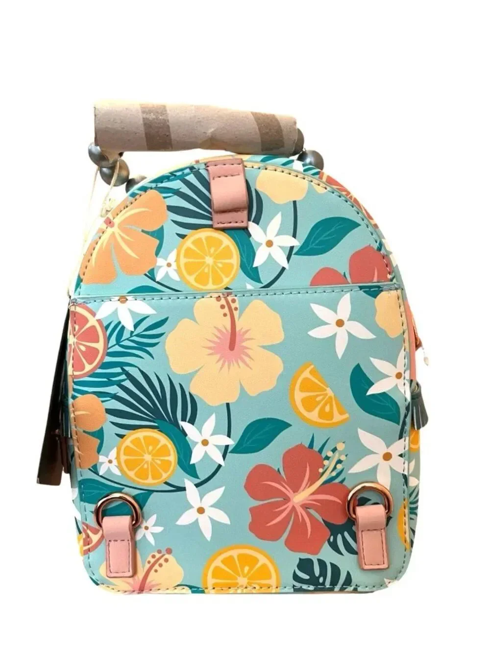 Loungefly Tropical Lemon Floral Convertible Mini Backpack & Crossbody Bag NWT